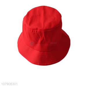 Yiwu wholesale solid color summer breathable bucket cap outdoor sun hat
