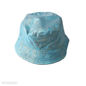 China factory trendy summer glitter double-sided floppy bucket cap hat