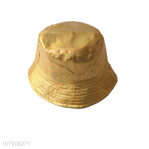 New product metallic color double-sided UV protection bucket hat sun hat