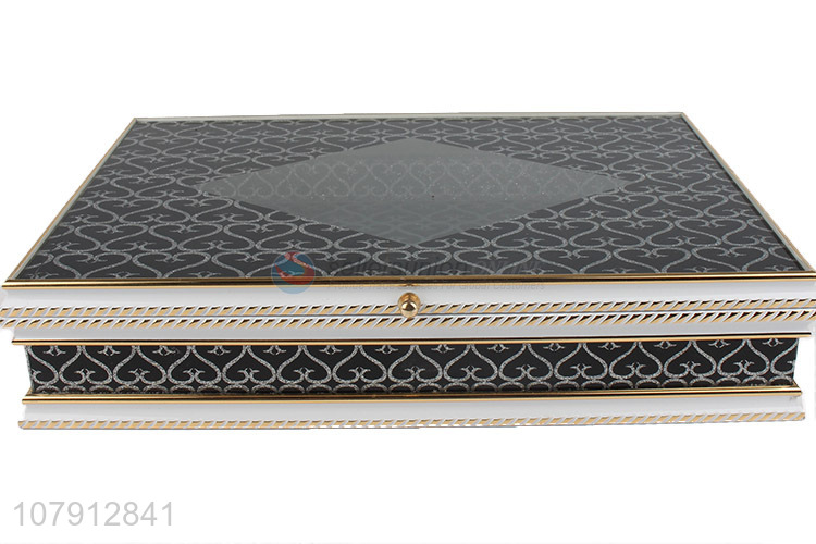 New product black silver rim packing box cake gift box