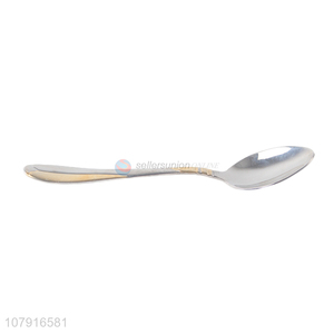 New arrival silver reusable stainless steel dinnerware kitchen spoon