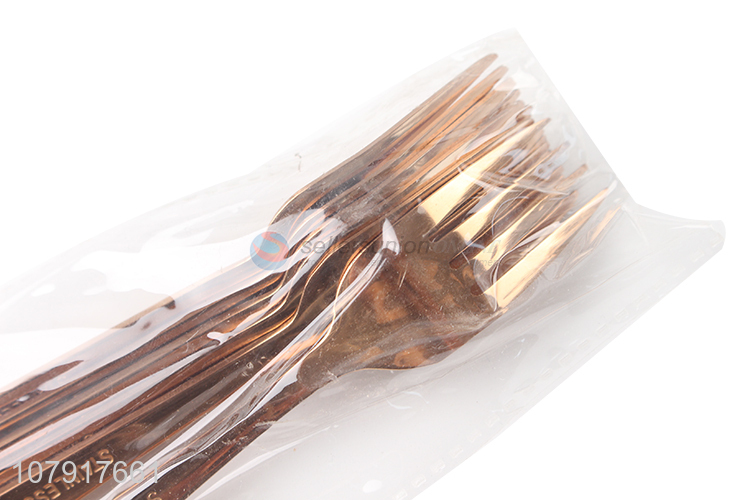 New Products Golden Stainless Steel Food Grade Western Food Forks