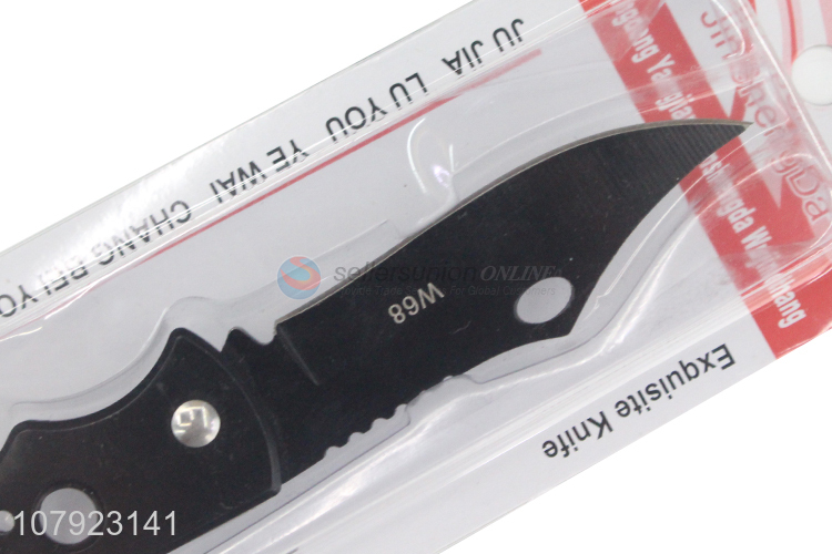 Yiwu direct sale black stainless steel multi-purpose fruit knife