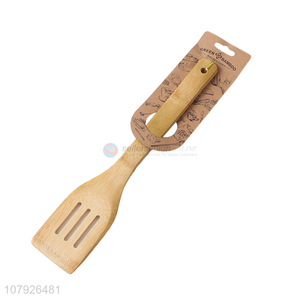 China manufacturer kitchen cookware reusable bamboo slotted turner egg spatula