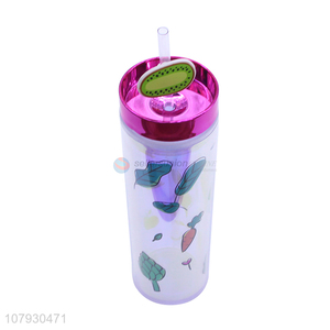 China manufacturer high capacity summer tumbler water cup with straw