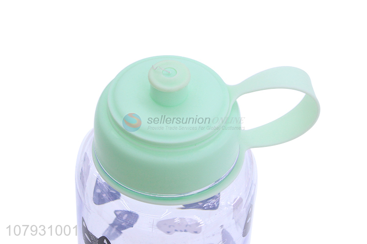 Best selling creative ladies water bottle cartoon printing plastic drinking bottle