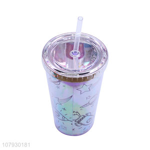 Latest arrival large capacity summer tumbler water cup with straw