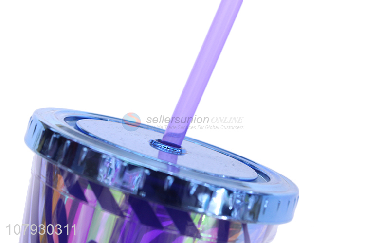 Wholesale fresh girls' tumblers summer water cup with straw & lid