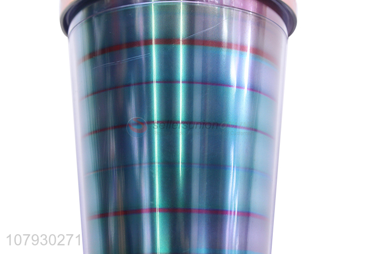 Yiwu market delicate straw drinking cup travel mug tumbler with straw