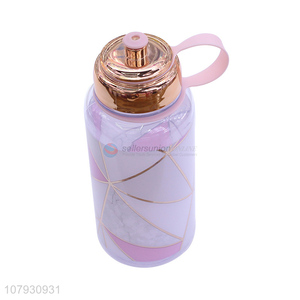 Wholesale water bottles stylish art design plastic drinking bottle for women and girls