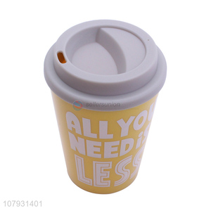 Wholesale popular plastic water tumbler milk cup reusable coffee cups with lid