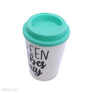 Promotional items reusable coffee cups with lid plastic juice cup with lid