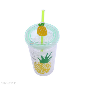 Top product large capacity summer ice gel cooling tumbler water cup with straw