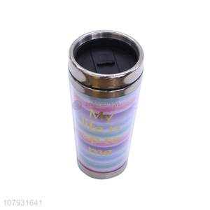 China supplier custom travel mugs reusable plastic milk juice coffee cups with lid