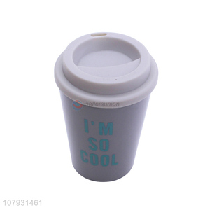 Recent product personalized reusable milk cups plastic coffee tumbler with lid