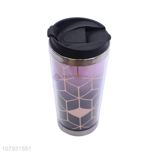 Factory supply water cup double walls reusable table-away coffee cup with lid