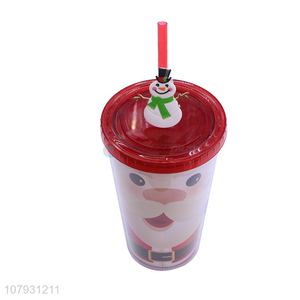 Hot selling Christmas gifts straw cups Christmas tumbler with straw