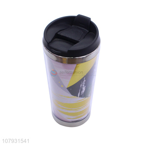 Good quality creative travel mugs reusable plastic juice coffee cups with lid