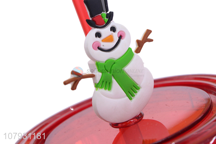 Factory supply Christmas plastic water cup Christmas tumbler with straw