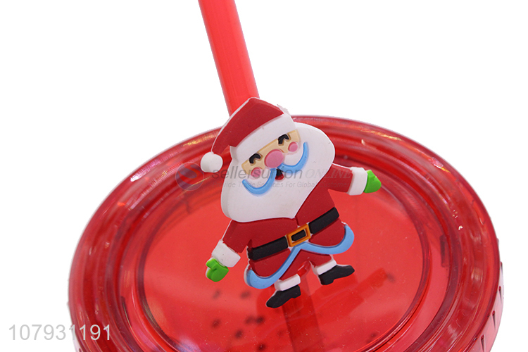 China products reusable plastic straw cups Christmas tumbler with straw