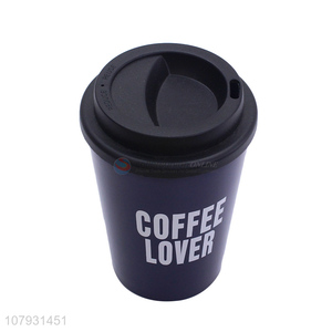 China factory plastic double walls reusable table-away coffee cups with lid