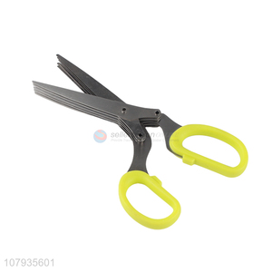 New product 5-blade stainless steel kitchen scissors green onion shear herb cutter
