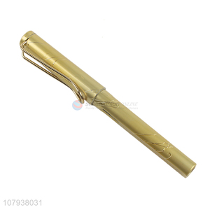 Hot sale golden engraved universal writing pen with ink sac