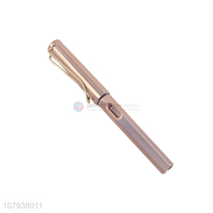 Low price wholesale rose gold signature fountain pen writing pen with ink sac