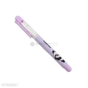 China wholesale purple plastic bright face writing pen for students