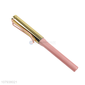 High quality pink writing pen with ink sac for students