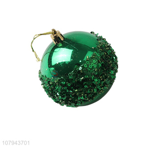Yiwu direct sale green painted christmas ball party decoration