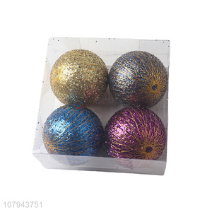 Good quality multicolor 8CM painted ball Christmas ball Christmas tree ornaments