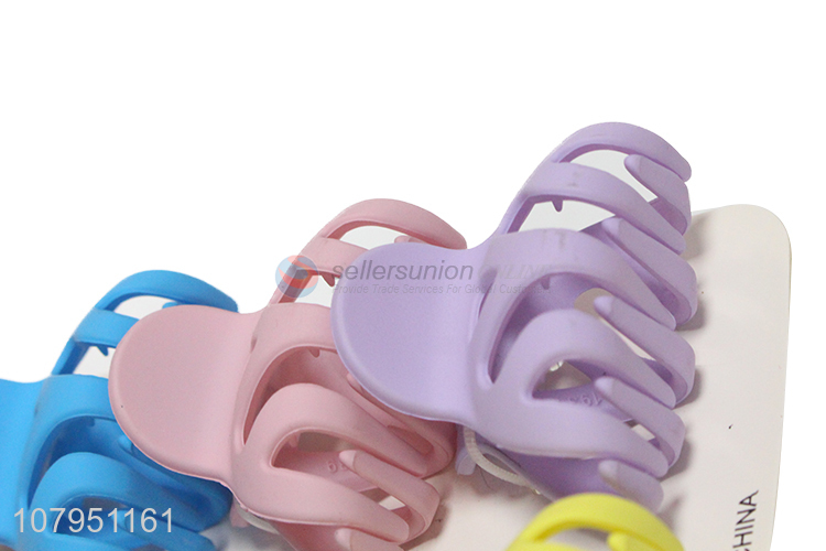 New arrival 6pieces multicolor strong hold hair claw clips for sale