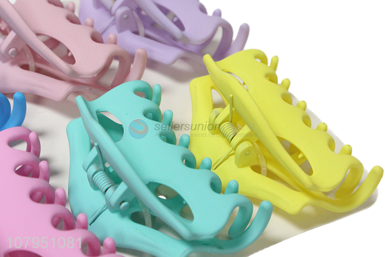 Yiwu wholesale 6pieces plastic hair accessories hair claw clips