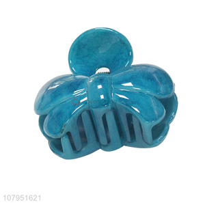 New arrival bowknot shape plastic hollow hair claw clips for ladies