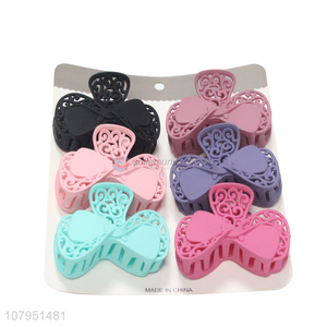 Best selling bowknot shape durable strong hold hair claw clips wholesale