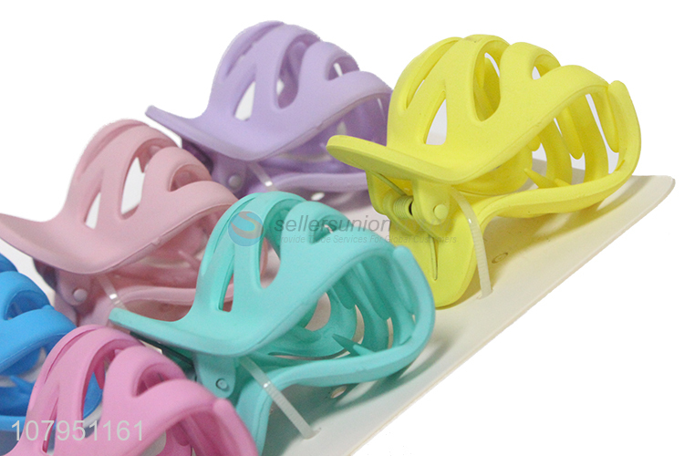 New arrival 6pieces multicolor strong hold hair claw clips for sale