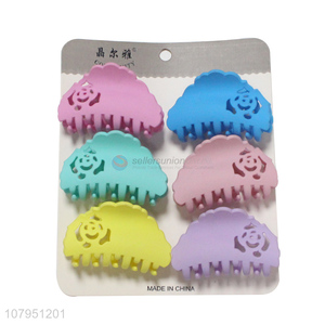 Best selling multicolor non-slip hollow hair accessories hair claw clips