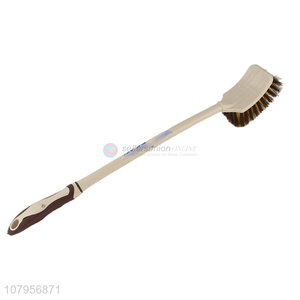 Good sale beige long handle plastic toilet brush toilet cleaning brush