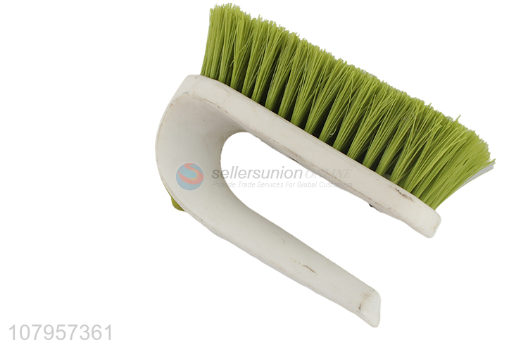 Factory price green plastic soft clothes cleaning brush laundry brush