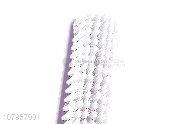 Low price wholesale purple long handle shoe brush daily cleaning brush
