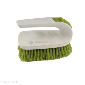 Factory price green plastic soft clothes cleaning brush laundry brush