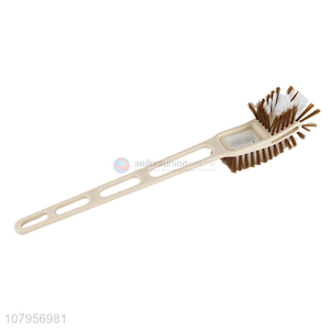 New product beige plastic toilet brush hanging type cleaning brush