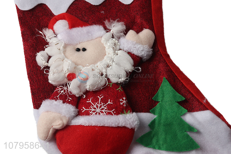 Good selling cartoon santa claus pattern christmas socks wholesale