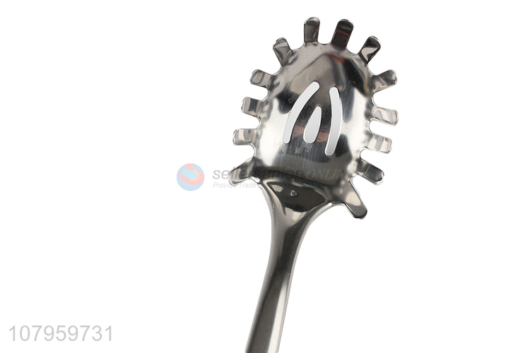 Promotional Stainless Steel Slotted Spaghetti Spoon With Plastic Handle