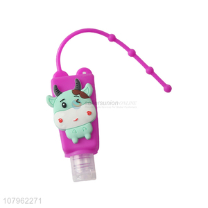 Hot sale mini portable cute silicone hand sanitizer alcohol bottle
