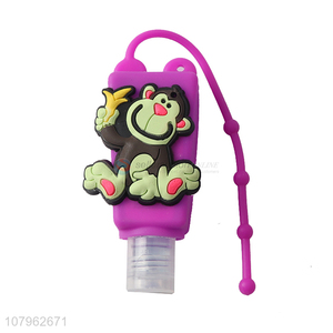 Hot selling fruits scented hanging cartoon silicone holder hand sanitizer