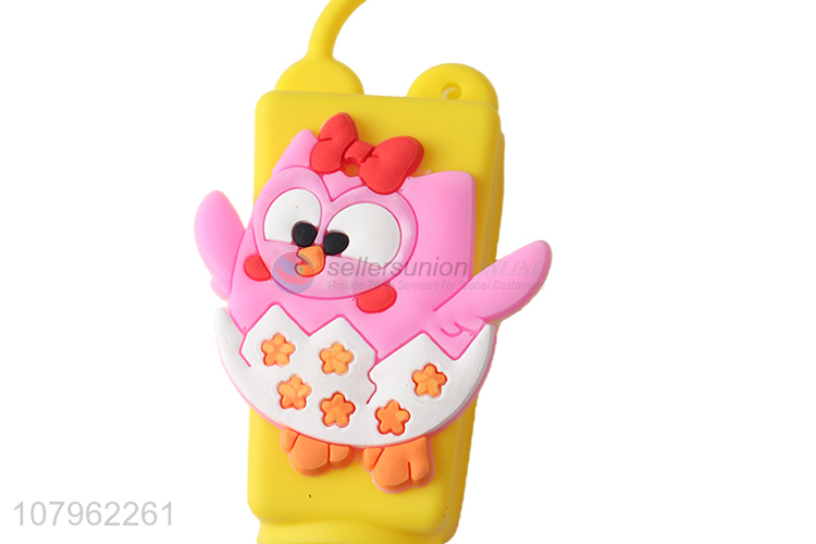 China wholesale bpa free hand gel bottle with 3d cartoon silicone holder