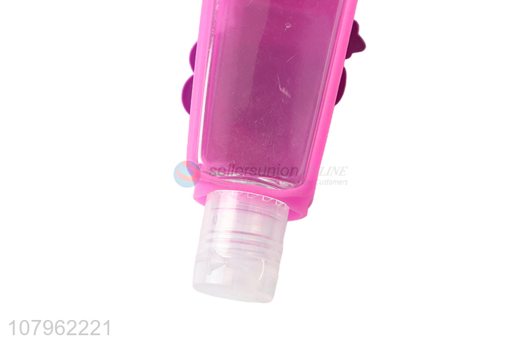 Hot selling lovely hanging cartoon silicone holder hand sanitizer bottle