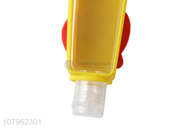 New product portable cartoon hand sanitizer bottle with silicone holder
